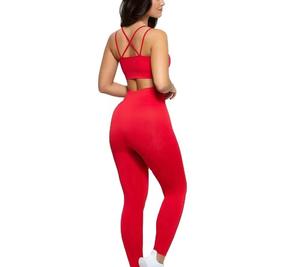 Ensemble de yoga personnalisé avec logo pour femme : Leggings taille haute et soutien-gorge de sport push-up, séchage rapide, respirant, pour entraînement et gym - Product Image 4