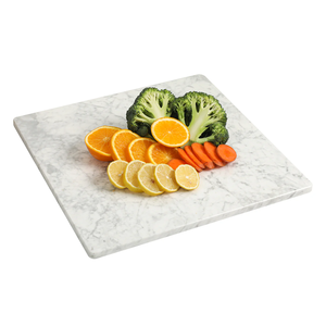 Planche à découper en marbre de forme carrée, finition artisanale, épaisseur 1,5 cm, design minimaliste, durable, passe au lave-vaisselle, pour table de cuisine intérieure - Product Image 1