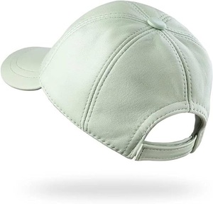 Casquette en cuir pare-soleil, service OEM ODM, design personnalisé, trous de ventilation, sangle réglable, pour usage extérieur, homme et femme - Product Image 2