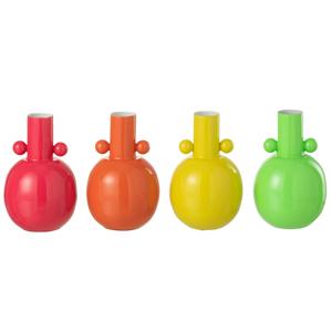 Vases en fer peints à la poudre colorés |   Pot de fleurs en métal de style industriel |   Vase sphérique en fer décoratif d'intérieur pour bureau - Product Image 1