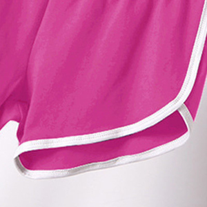 Polyester/Cotton Yoga Fitness Breathable Solid Color Custom Logo Design <b>Elastic</b> Waist Quick Dry OEM High Quality Women Summer - Product Image 3