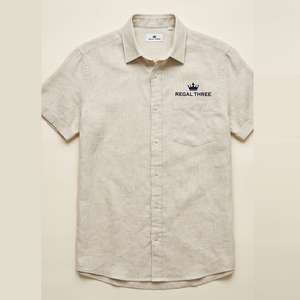 เสื้อเชิ้ตชายแขนสั้นลายชายหาด Regal Three พร้อมเสื้อเชิ้ตว่ายน้ำปักลาย คอปกเสื้อพับได้ เสื้อว่ายน้ำชายหาดสำหรับผู้ชาย - Product Image 4