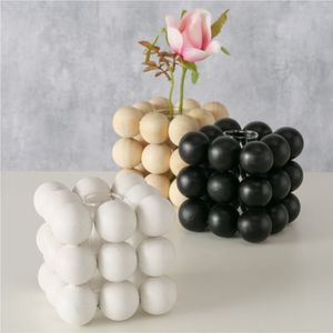 Florero Moderno de Metal Blanco con Diseño de Burbuja, Hecho a Mano, Decorativo, para Flores, Estilo Minimalista, de Hierro, para Bodas, Fiestas, Decoración del Hogar, Centro de Mesa - Product Image 2