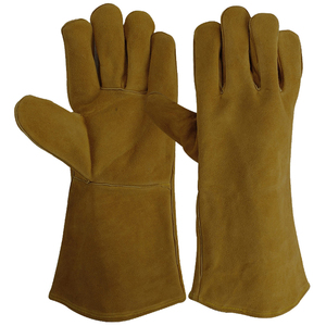 Guantes de Soldadura de Cuero Vacuno de Grado A Resistentes al Calor, Costuras con Hilo de Kevlar, Guantes de Trabajo Resistentes al Calor para Soldadores - Product Image 3