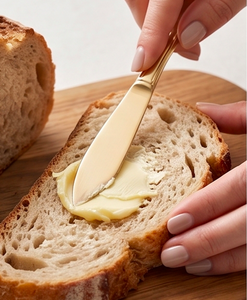 High Design Stainless Steel <b>Set</b> Of 2 Flatware <b>Cutlery</b> Spoon Knife Gold <b>Colour</b> Finished Used In Kitchen Tabletop - Product Image 4