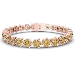 Bracelet tennis en or blanc 10 carats avec diamants de laboratoire jaune citron ronds Anahita (2 carats) Tw. Bague de luxe sertie clos pour femme, idéale pour les fêtes, vente en gros - Product Image 5