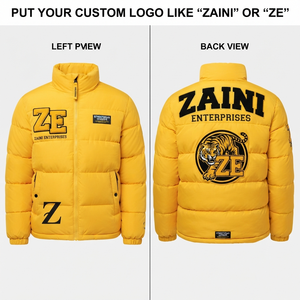 Premium 210 GSM Polyester Hooded Waterproof Windproof Camouflage Pattern Puffer Jacket Yellow <b>Quilted</b> Panels <b>Winter</b> Outdoor - Product Image 1