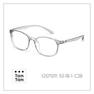 แว่นตาเต็มกรอบทรงวงรีทามทาม GS71011 53-18-1 โปร่งใส สำหรับผู้ใหญ่ ทั้งชายและหญิง แก้ไขการมองเห็น ป้องกันรังสียูวี - Product Image 2