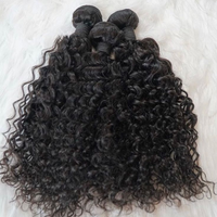 Mkvvk Hair Cheveux Indiens Naturels Foncés 1B Ondulés Profonds, Tissage de Cheveux Humains Vierges, Peut Être Teint et Permanente, 100g, Double Trame Faite à la Machine