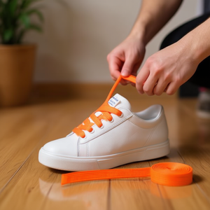 Ilan Shoe <b>Laces</b> 90Cm Orange Flat For Sneakers - Product Image 2