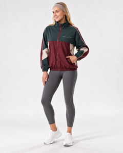 Chaqueta deportiva de mujer con bloques de color, cuello alto, cierre de cremallera, cortavientos, para primavera, precio económico, venta al por mayor, OEM - Product Image 6