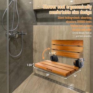 Handcrafted Teak Wood <b>Folding</b> <b>Stool</b> Wholesale | Natural Finish Storage Furniture - Product Image 3