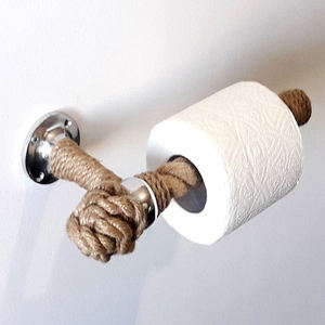 Eco-friendly Wall Mounted Jute Rope Toilet <b>Paper</b> Holder Handmade Bathroom Tissue <b>Roll</b> Holder Luxury Decor Use Bathroom - Product Image 3