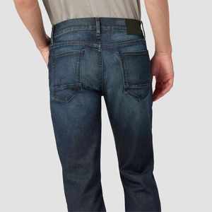 Jean en denim délavé respirant coupe droite vintage pour homme, taille mi-haute, coupe régulière, en coton, décontracté, pour l'automne - Product Image 5
