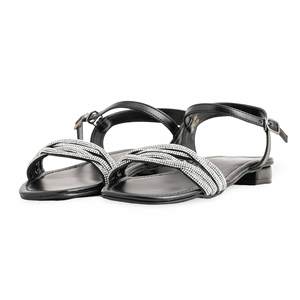 Sandale noire à talon fantaisie FN5930 - Product Image 3