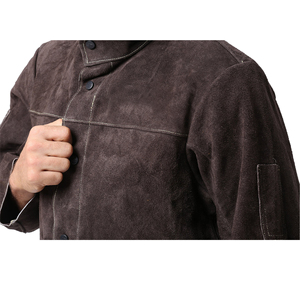 Chaqueta de Soldadura de Cuero Dividido de Alta Calidad, Antiestática, Resistente a la Radiación, Resistente al Calor hasta 200°C, Ropa de Protección Contra Incendios, Paquete con Respirador - Product Image 4