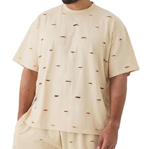 Camiseta Casual de Alta Calidad para Hombre, Corte Regular, Hombros Caídos, 100% Algodón, Transpirable, Manga Corta, Cuello Redondo, Unisex, Ecológica - Product Image 1