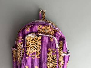 Sac à dos bohème à imprimé animal, sac à dos en coton avec fermeture éclair, sac à dos unisexe pour usage quotidien, sac à dos souple, cadeau pour elle - Product Image 4