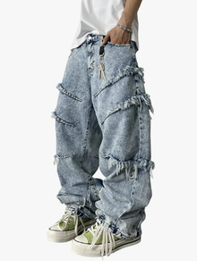 Pantalones Vaqueros Holgados de Estilo Urbano Moderno, Jeans de Corte Holgado para Moda Casual y Comodidad Diaria - Product Image 1