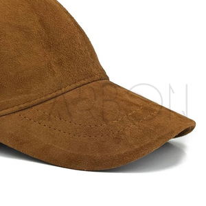 Casquettes en cuir pour hommes et femmes, style streetwear décontracté, couleur camel unie, style vintage, service OEM ODM avec impression de logo personnalisé, dernier style. - Product Image 6