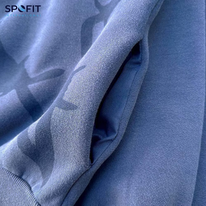 Conjunto de Sudadera con Capucha y Pantalones Deportivos de 2 Piezas para Hombre, Estilo Urbano, Otoño-Invierno, Color Sólido, Cierre con Cordón, Estampado Serigrafiado, 100% Algodón - Product Image 6