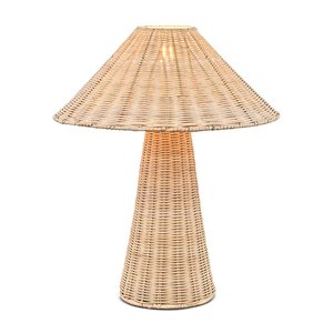 Room Lighting Sustainable Rattan Table Lamps Home Decor Luxury Wicker Sidetable Lampshade Night <b>Stand</b> Lamp - Product Image 6