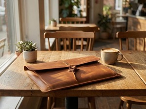 Housse pour ordinateur portable en cuir véritable vintage, durable, pour un usage quotidien professionnel, hommes LS-0216 - Product Image 4