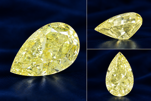 Diamant de laboratoire de 3,05 carats, forme poire, FANCY YELLOW VS1 |   Diamant CVD certifié IGI CRAFTED CARBON CC-9821 pour la fabrication de bijoux - Product Image 3