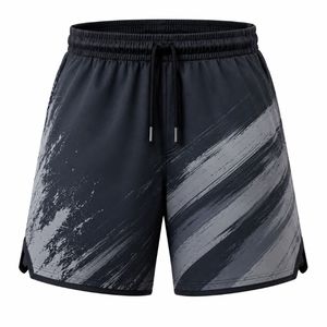 Pantalones Cortos Deportivos para Hombre, Ecológicos, con Logotipo Frontal, Negros para Impresión, de Secado Rápido, con Cordón, para Entrenamiento Atlético, Running, Fitness y Ropa Deportiva - Product Image 5