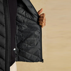 OEM Service Adult <b>Men's</b> Windproof Breathable Winter Puffer <b>Vest</b> <b>Black</b> Color Outdoor Sleeveless Zip-Up Casual Wear with Pocket - Product Image 5