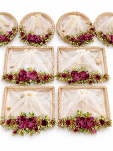 Elegant Wedding Sagun Potli <b>Tray</b> Set for Bride Groom Trousseau Packaging Festive Gift Decoration and Return Gift Presentation - Product Image 1