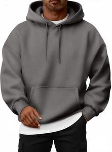 Sudaderas con capucha para hombre, con logo personalizado, lisas, de talla grande, informales, de algodón, en venta. - Product Image 6