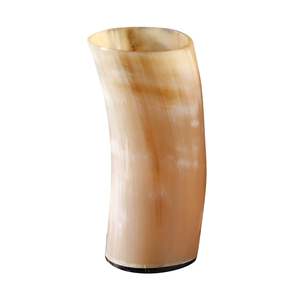 Jarra de Cuerno Vikinga de Material Orgánico Pulido de Alta Calidad con Borde de Latón para Beber Cerveza o Agua - Precio Bajo - Product Image 2
