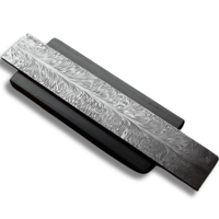 Barre de damas à motif ondulé, forgée à la main, en acier à haute teneur en carbone, matériau brut pour la fabrication de lames de couteaux personnalisées