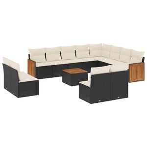 Large Adjustable Feet Black PE Rattan Garden <b>Sofa</b> <b>Set</b> Adjustable Feet Garden <b>Sofas</b> - Product Image 2