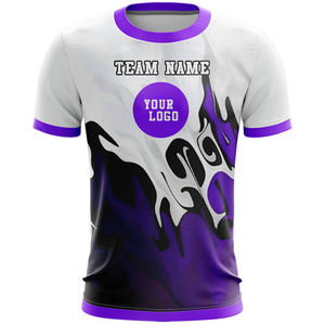 Custom Men's Short Sleeve Quick Dry Breathable Jersey Fabric Regular Fit Outdoor Sport Tennis Table Tennis T-shirt Sublimated - Product Image 2