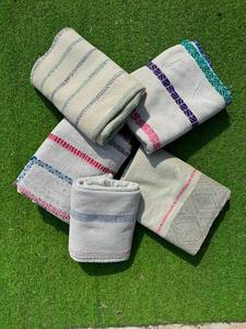 Colcha Kantha Blanca Vintage – Manta de Algodón Cosida a Mano – Cubrecama Boho – Manta Kantha Reversible – Decoración Rústica Minimalista para el Hogar - Product Image 6