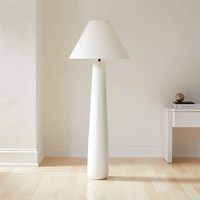 Lampe sur pied moderne en papier mâché brun de qualité créative, haute luminosité, écologique, 55 pouces, à intensité variable, protectrice des yeux, avec ampoule LED G9