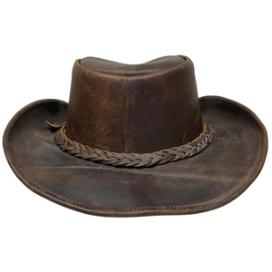 Sombreros Vaqueros de Cuero Genuino en Oferta, para Hombres y Mujeres, Nuevo Estilo Ecuestre, Sombrero Vaquero de Cuero con MOQ Bajo - Product Image 1