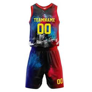 Uniformes de basketball unisexes de qualité supérieure 2026, légers, pour équipe, 100 % polyester, imprimés sur mesure, grandes tailles - Product Image 1