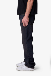 Jeans en denim pour homme de haute qualité, personnalisés en coton, marque américaine Highstreet, taille mi-haute, coupe évasée, respirants, délavage noir, style Y2K - Product Image 2