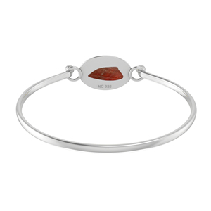 925 Sterling Silver High Finish Luxury Twister <b>Bracelet</b> <b>Garnet</b> Gemstone Rough Shape Natural Bezel Setting Trendy Party Gift - Product Image 3