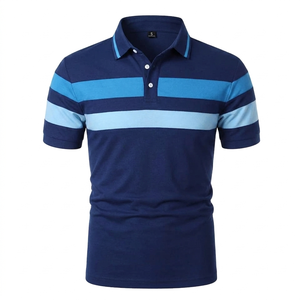 Chemise classique pour homme de haute qualité à manches courtes, respirante, décontractée, imprimée sur mesure, en tissu tricoté uni anti-boulochage pour l'été - Product Image 1