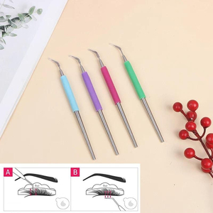 Herramienta Profesional Vegana Multicolor para Lifting de Pestañas, Aguja Separadora de Pestañas de Acero Inoxidable, Agarre de Silicona Cómodo, Permanente Rápida - Product Image 4