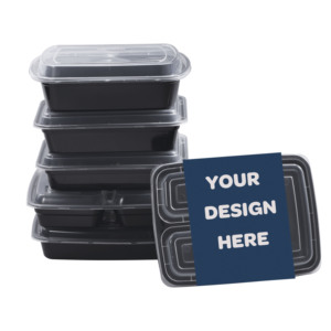 Rectangular Microwaveable Container with Lid 3-compartment,BPA Free Reusable & Recyclable Freezer Safe Microwave Safe Dishwashe - Product Image 5