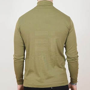 T-shirt à col roulé décontracté pour homme, couche intérieure chaude d'hiver, coton épais, t-shirt à col haut pour homme, personnalisé - Product Image 3