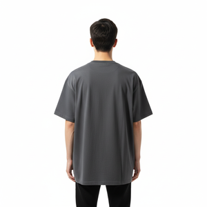 T-shirt Premium RINGMODE GEARS en coton épais 220g, coupe oversize, manches courtes, streetwear, épaules tombantes, logo frontal pour homme - Product Image 2