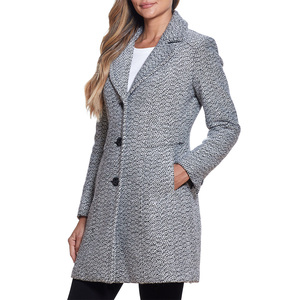 Autumn Winter Women's <b>Plus</b> <b>Size</b> Long <b>Trench</b> <b>Coat</b> Thick Double Breasted Knee Length Tweed Luxury Fashion Warm Outerwear - Product Image 3