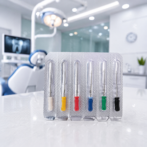 Limas Dentales de Acero Inoxidable K para Endodoncia, Limas Manuales para Conductos Radiculares con Código de Color ISO, Tamaños Surtidos de 21mm, 25mm, 31mm para Uso Odontológico - Product Image 1