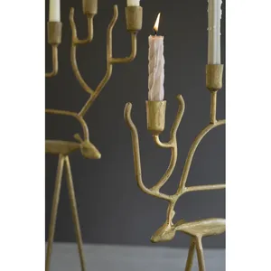 Porte-bougie en fer fait main pour accessoires de salle à manger de luxe – Porte-bougie de luxe pour les acheteurs de décorations d'hôtels et d'hôtellerie aux Émirats arabes unis - Product Image 3